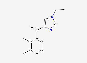 Two-dimensional chemical structure of (S)-4-(1-(2,3-dimethylphenyl)ethyl)-1-ethyl-1H-imidazole, CAS 2289714-16-3