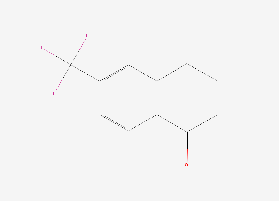 Two-dimensional chemical structure of 6-(Trifluoromethyl)-3,4-dihydronaphthalen-1(2H)-one