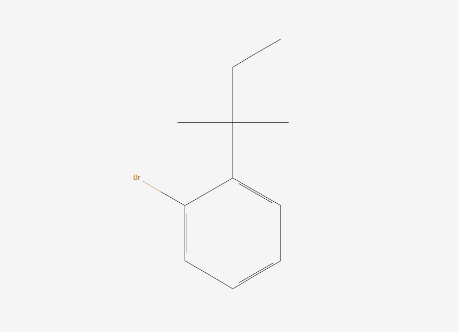 Two-dimensional chemical structure of 1-Bromo-2-(tert-pentyl)benzene