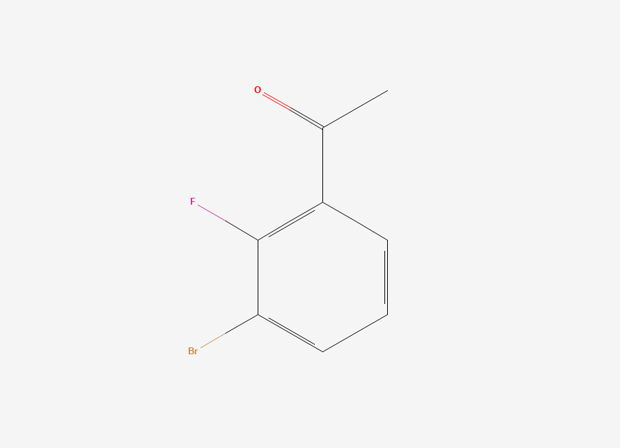 Two-dimensional chemical structure of 1-(3-Bromo-2-fluorophenyl)ethan-1-one