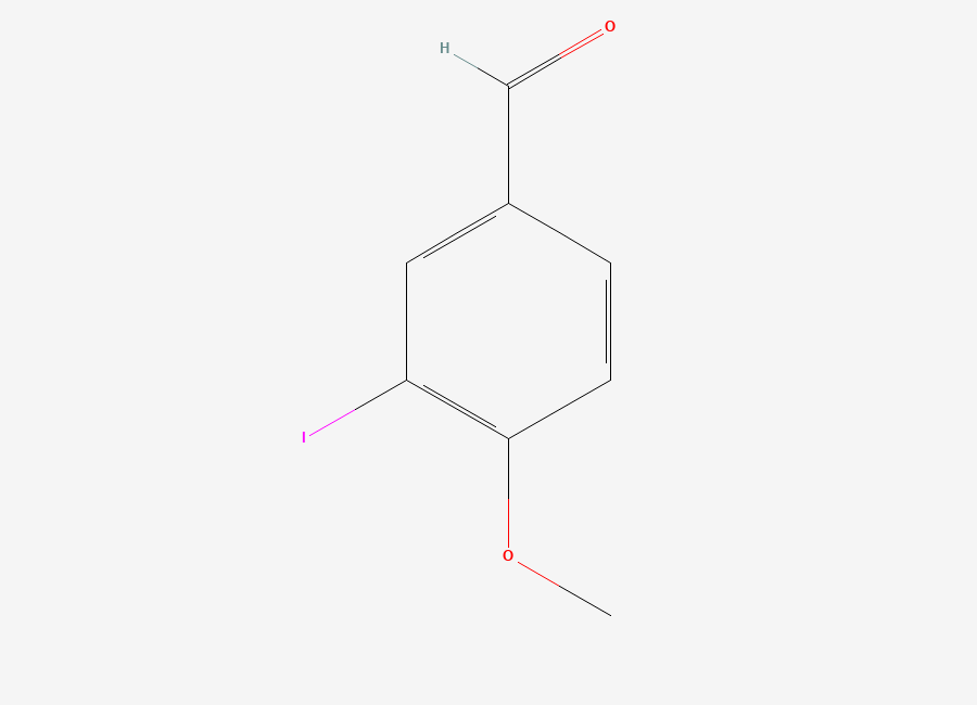 Two-dimensional chemical structure of 3-Iodo-4-methoxybenzaldehyde