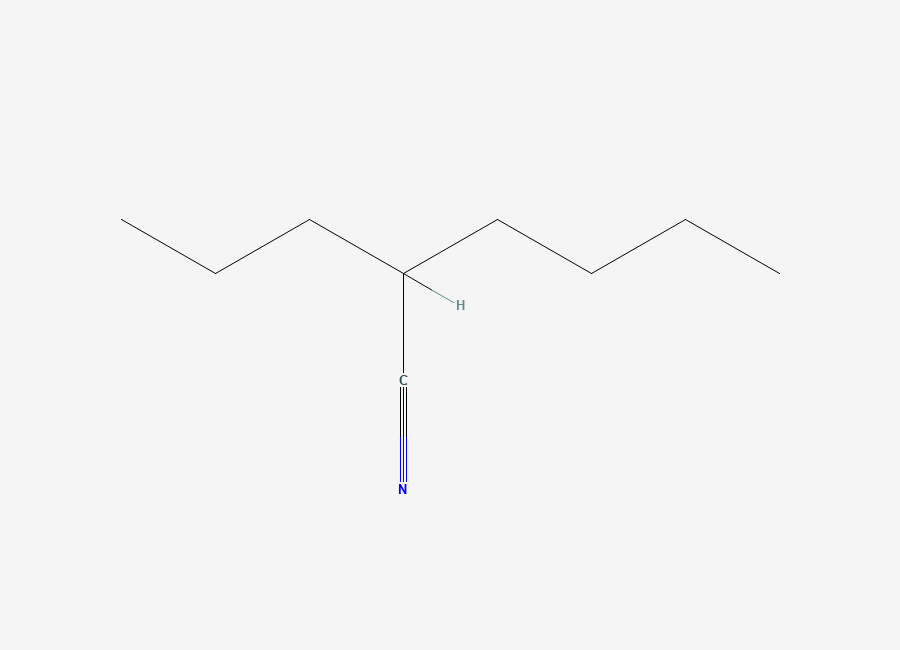 Two-dimensional chemical structure of 2-Propylhexanenitrile