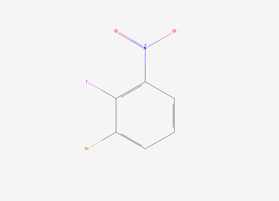 Two-dimensional chemical structure of 1-Bromo-2-iodo-3-nitrobenzene