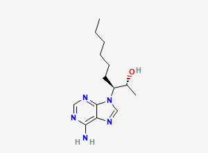 Two-dimensional chemical structure of (2R,3S)-3-(6-amino-9H-purin-9-yl)nonan-2-ol