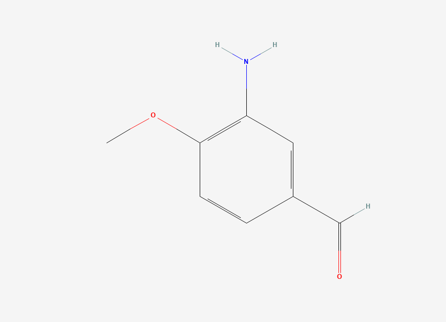 Two-dimensional chemical structure of 3-Amino-4-methoxybenzaldehyde