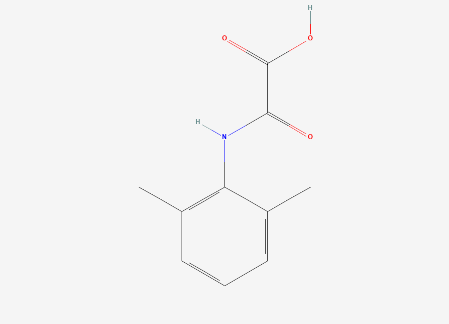 Two-dimensional chemical structure of 2-((2,6-dimethylphenyl)amino)-2-oxoacetic acid, CAS 2903-48-2