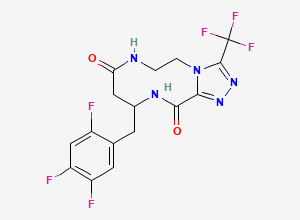 Two-dimensional chemical structure of Sitagliptin Triazecine Analog (Free Base), CAS 2088771-61-1