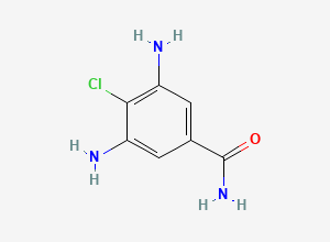 Two-dimensional chemical structure of 4-chloro-3,5-diaminobenzamide, CAS 67451-38-1