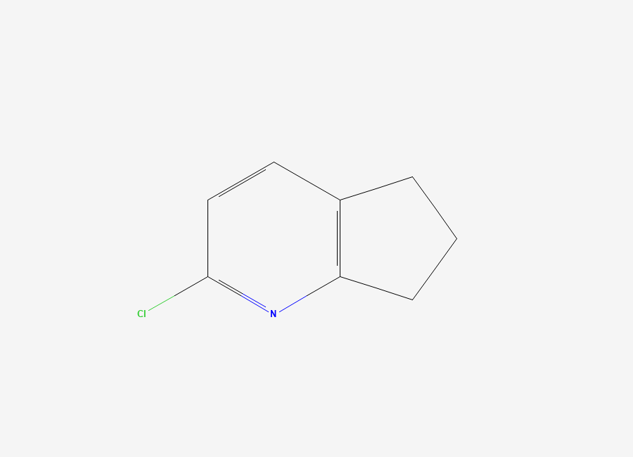 Two-dimensional chemical structure of 2-chloro-5H,6H,7H-cyclopenta(b)pyridine