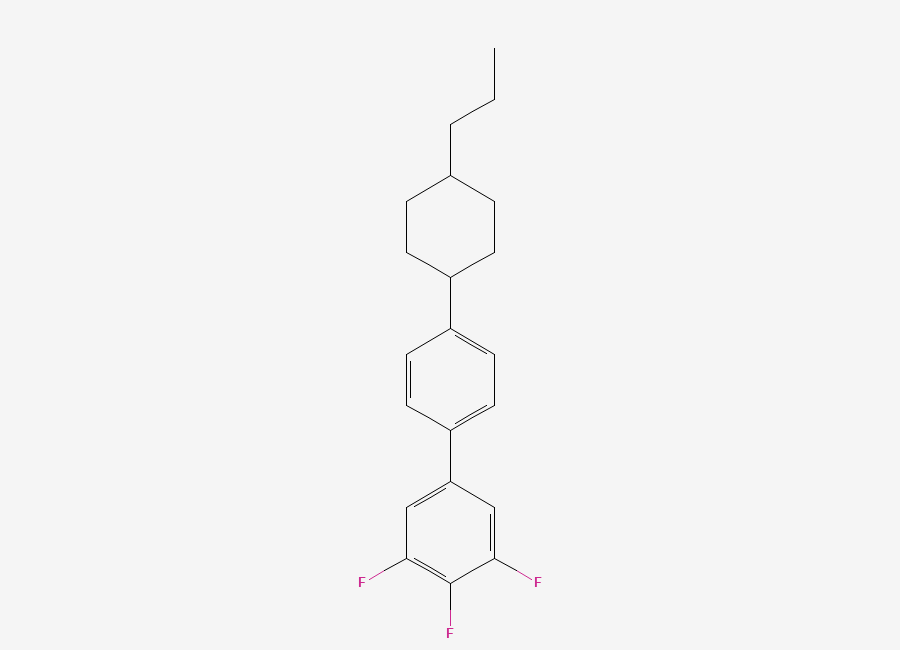 Two-dimensional chemical structure of 3,4,5-Trifluoro-4'-(trans-4-propylcyclohexyl)-1,1'-biphenyl