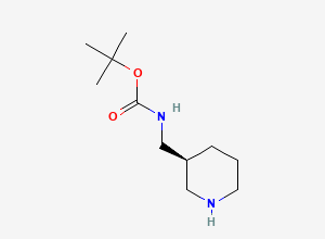 Two-dimensional chemical structure of (S)-tert-Butyl (piperidin-3-ylmethyl)carbamate