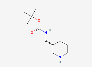 Two-dimensional chemical structure of (R)-tert-Butyl (piperidin-3-ylmethyl)carbamate