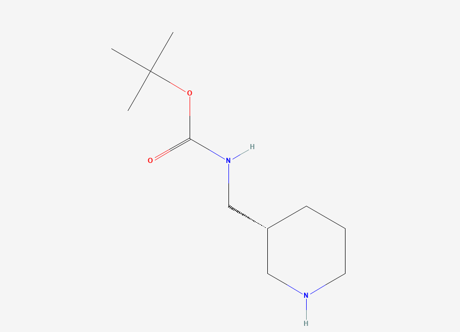 Two-dimensional chemical structure of (R)-tert-Butyl (piperidin-3-ylmethyl)carbamate