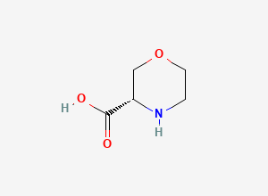 Two-dimensional chemical structure of (S)-morpholine-3-carboxylic acid