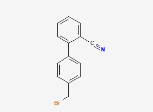 Two-dimensional chemical structure of Irbesartan Bromo Nitrile Impurity, CAS 114772-54-2