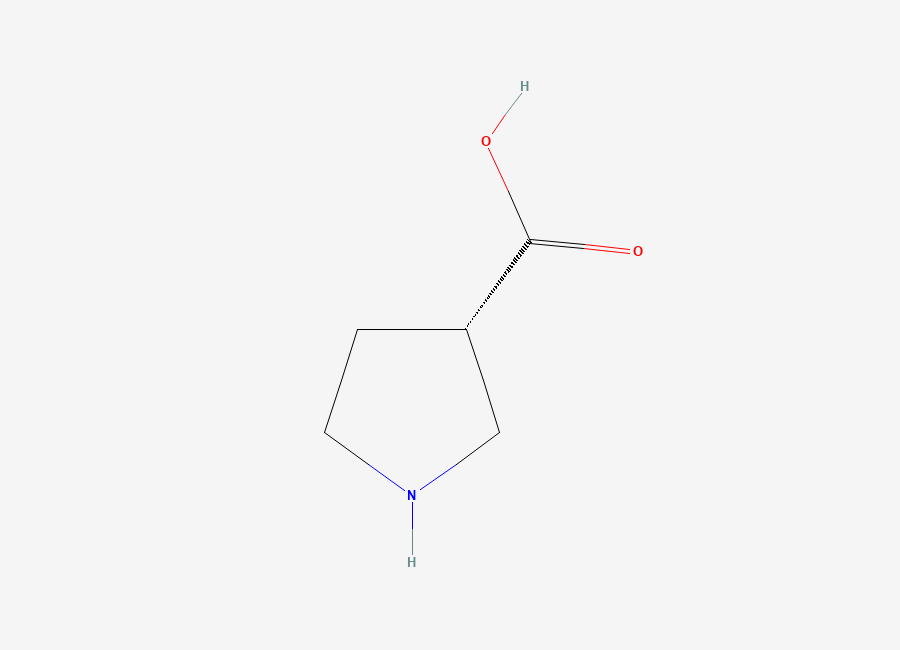 Two-dimensional chemical structure of (S)-Pyrrolidine-3-carboxylic acid