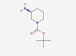 Two-dimensional chemical structure of tert-butyl (3S)-3-aminopiperidine-1-carboxylate