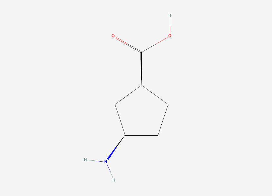 Two-dimensional chemical structure of 3-Aminocyclopentane-1-carboxylic acid