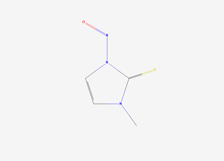 Two-dimensional chemical structure of N-Nitroso Methimazole