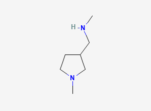 Two-dimensional chemical structure of Methyl[(1-methylpyrrolidin-3-yl)methyl]amine