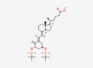 Two-dimensional chemical structure of 26,27-Didesmethyl-1,3-(tert-butyldimethylsilyl) (5E)-Calcitriol 24-Carboxylic Acid Methyl Ester