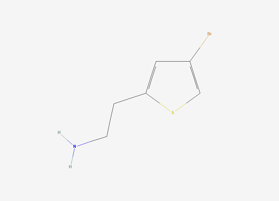 Two-dimensional chemical structure of 2-(4-Bromothiophen-2-yl)ethan-1-amine