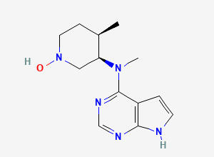 Two-dimensional chemical structure of Tofacitinib N-Hydroxy Impurity, CAS 2459302-76-0