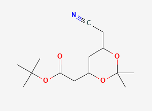 Two-dimensional chemical structure of Atorvastatin racemic cyano side chain