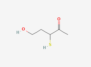 Two-dimensional chemical structure of 5-Hydroxy-3-sulfanylpentan-2-one, CAS 15678-01-0