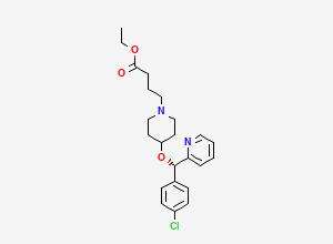 Two-dimensional chemical structure of Bepotastine Ethyl Ester, CAS 190730-39-3
