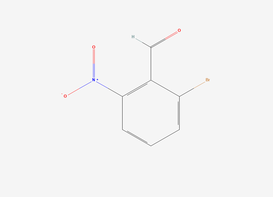 Two-dimensional chemical structure of 2-Bromo-6-nitrobenzaldehyde