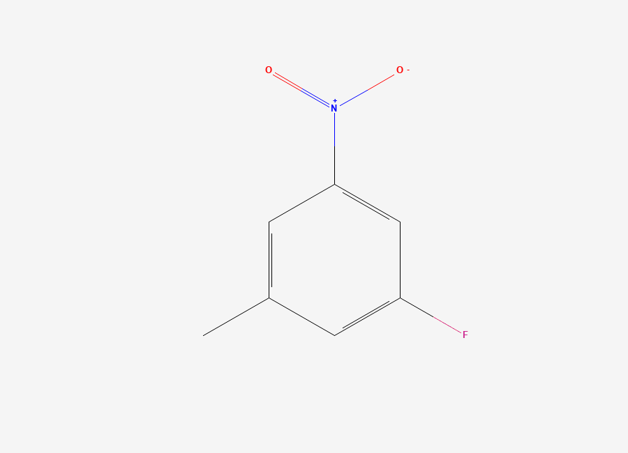 Two-dimensional chemical structure of 1-Fluoro-3-methyl-5-nitrobenzene