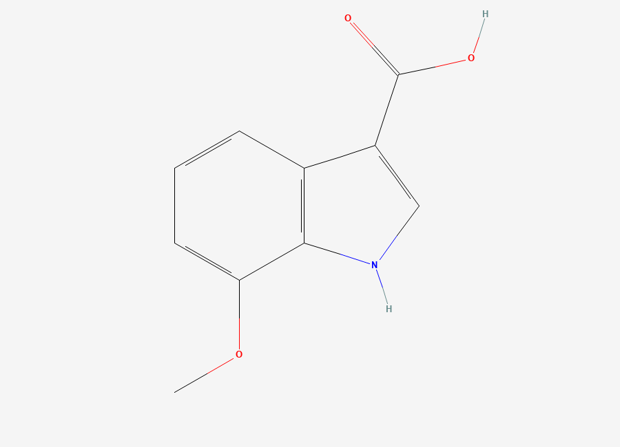 Two-dimensional chemical structure of 7-Methoxy-1H-indole-3-carboxylic acid