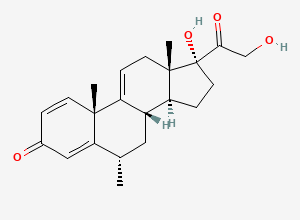 Two-dimensional chemical structure of Methylprednisolone EP Impurity G / Methylprednisolone Related Compound G, CAS 93269-35-3