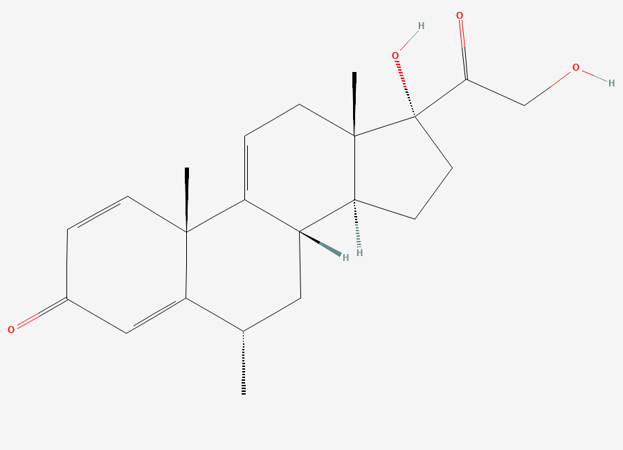 Two-dimensional chemical structure of Methylprednisolone EP Impurity G / Methylprednisolone Related Compound G, CAS 93269-35-3