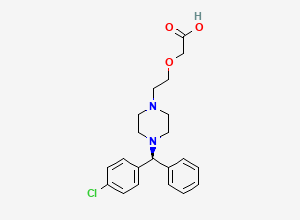 Two-dimensional chemical structure of (S)-Cetirizine