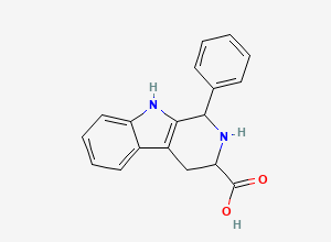 Two-dimensional chemical structure of 1-Phenyl-2,3,4,9-tetrahydro-1H-beta-carboline-3-carboxylic acid