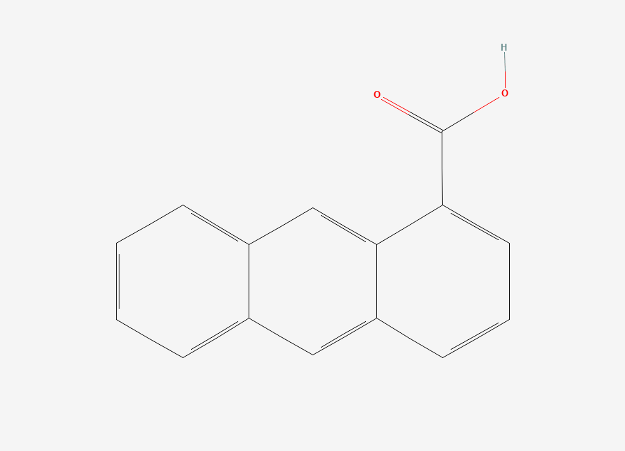 Two-dimensional chemical structure of 1-Anthracenecarboxylic Acid