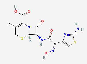 Two-dimensional chemical structure of Cefdinir 3-Methyl Impurity, CAS 71091-93-5