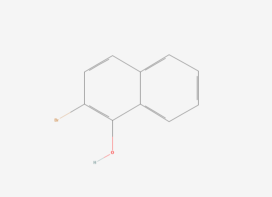 Two-dimensional chemical structure of 2-Bromo-1-naphthol