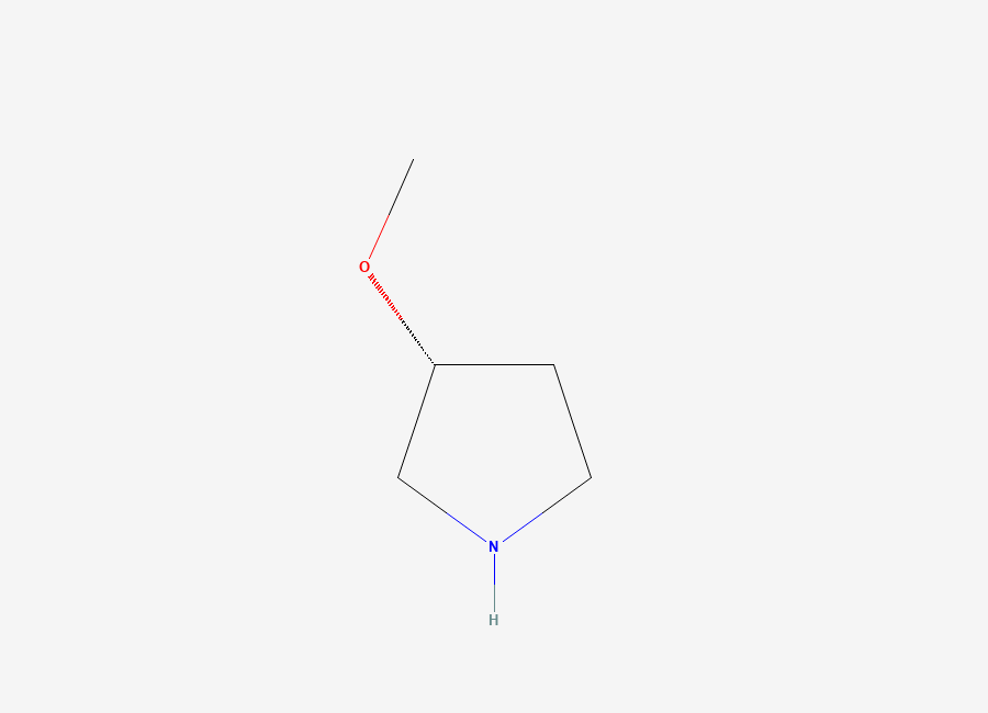 Two-dimensional chemical structure of (R)-3-Methoxypyrrolidine