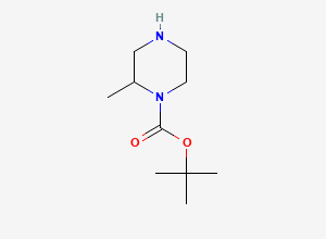 Two-dimensional chemical structure of tert-Butyl 2-methylpiperazine-1-carboxylate