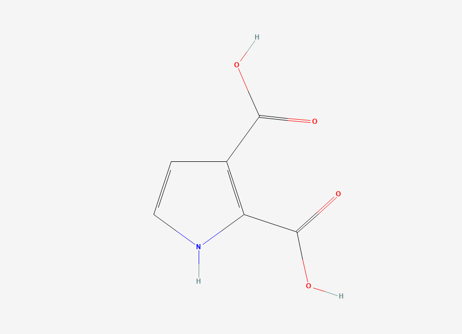 Two-dimensional chemical structure of Pyrrole-2,3-dicarboxylic acid