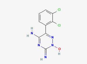 Two-dimensional chemical structure of Lamotrigine N2-Oxide Impurity, CAS 136565-76-9