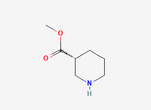 Two-dimensional chemical structure of Methyl (3R)-3-piperidinecarboxylate