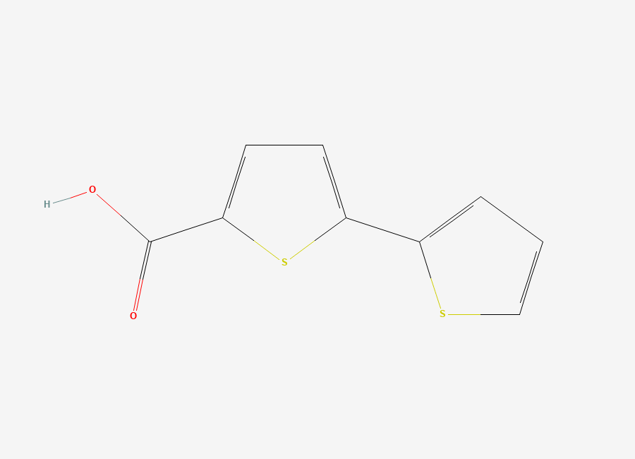 Two-dimensional chemical structure of 2,2'-Bithiophene-5-carboxylic acid
