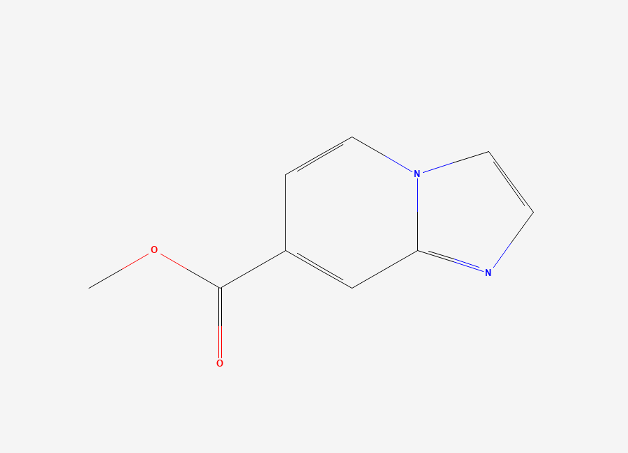 Two-dimensional chemical structure of Methyl imidazo(1,2-a)pyridine-7-carboxylate