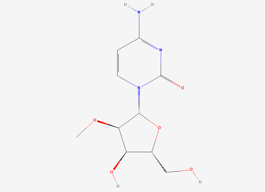 Two-dimensional chemical structure of 2'-O-Methylcytidine