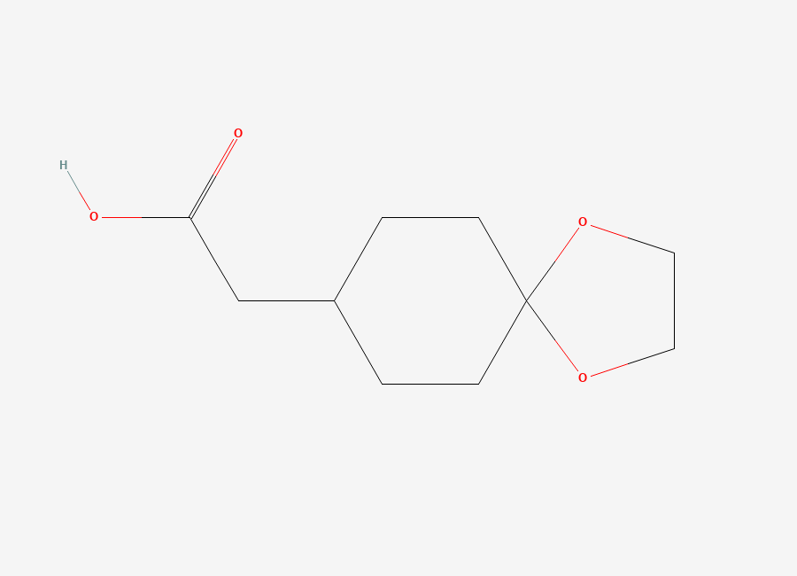 Two-dimensional chemical structure of 2-(1,4-Dioxaspiro(4.5)decan-8-yl)acetic acid