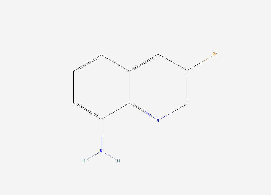 Two-dimensional chemical structure of 3-Bromoquinolin-8-amine